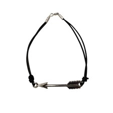 Pulseira de flecha de prata esterlina com couro natural estampada 925 feita à mão comprar usado Pulseira de flecha de prata esterlina com couro natural estampada 925 feita à mão comprar usado  Enviando para Brazil