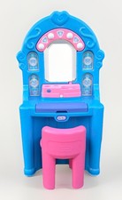 Little Tikes Tender Hearts salão de beleza vaidade azul roxo rosa, cadeira FUNCIONA! comprar usado  Enviando para Brazil