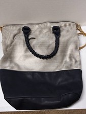 cream tote striped navy for sale  Las Vegas