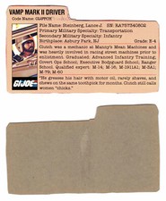 Usado, G.I. Cartão de arquivo vintage original JOE ARAH Series 3 (1984) VAMP Mark II CLUTCH comprar usado  Enviando para Brazil