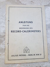 Record calorimeter bedienungs gebraucht kaufen  Bielefeld