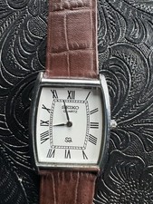 Usado, Relógio de pulso masculino vintage Seiko Slim Tonneau Tank mostrador branco comprar usado  Enviando para Brazil