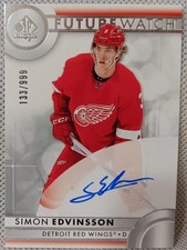 2023-24 SP AUTÊNTICO RELÓGIO FUTURO AUTÓGRAFO RC SIMON EDVINSSON /999 Auto Novato comprar usado  Enviando para Brazil