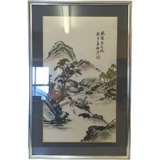 Chinese handpainted landscape for sale  HAVERFORDWEST