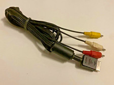 Leads oficiais Sony Playstation PS1 / PS2 / PS3 RCA AV ~ 2,5m ~ Testado comprar usado  Enviando para Brazil