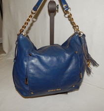 Bolsa de mão Michael Kors jet set AP-1212 borla bolso frontal bolsa tote de couro azul comprar usado Bolsa de mão Michael Kors jet set AP-1212 borla bolso frontal bolsa tote de couro azul comprar usado  Enviando para Brazil
