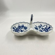 Porcelana Danúbio Azul Doces Duplos/Nozes/Prato Relish com Fita/Logotipo Banner comprar usado  Enviando para Brazil