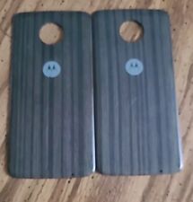 2 - Capa traseira estilo Motorola para Motorola Z4/Z3 Play/Z2 Force - Grão de madeira de cinza  comprar usado  Enviando para Brazil