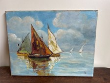 Antique oil canvas d'occasion  Expédié en Belgium