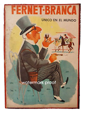 Cartaz original vintage Fernet Branca Argentina 1950 placa publicitária estilo corrida de cavalos comprar usado  Enviando para Brazil