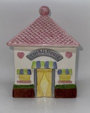 Recipiente frasco de biscoito em forma de casa vasilha com tampa cerâmica TBch comprar usado  Enviando para Brazil
