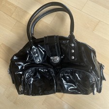 Handtasche lackleder schwarz gebraucht kaufen  München