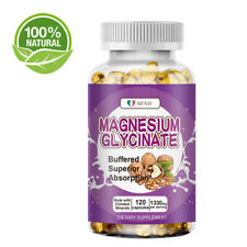 120 cápsulas veganas de glicinato de magnesio natural 1300 mg por porción- comprar usado  Enviando para Brazil
