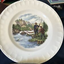 Assiette En Céramique De Pêche Porto Ferreira Currier & Yves Salmon 8" comprar usado  Enviando para Brazil