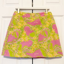 Saia vintage Lilly Pulitzer Skort 8 carrinho de campo de golfe estampa novidade linha drive comprar usado  Enviando para Brazil