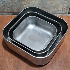Conjunto de 3 bandejas de cozinha de aço inoxidável Tramontina comprar usado  Enviando para Brazil