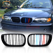 Grelha renal preta brilhante cor M para 2002-2005 BMW E46 Sedan 320i 325i 330i LCI comprar usado  Enviando para Brazil