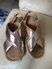 sandals gold ladies rose for sale  GLASGOW