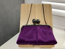 Purple satin clutch for sale  WORTHING