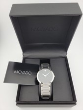 Relógio suíço Movado Temo masculino aço inoxidável mostrador preto - 0607292 ($1095 MSRP) comprar usado  Enviando para Brazil