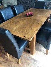 chunky oak dining table for sale  OLDBURY
