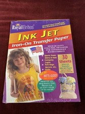 Papel de transferência Royal Brites Ink Jet ferro contagem 30 8 1/2" X 11", usado comprar usado  Enviando para Brazil