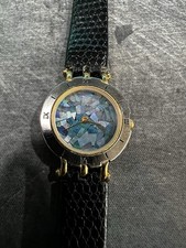 Relógio pequeno feminino A&E mosaico mostrador opala couro preto quartzo! Funciona muito bem! comprar usado  Enviando para Brazil