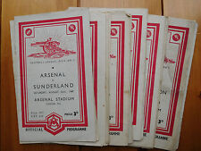 Arsenal home programmes for sale  BRIDGEND