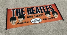 Placa pôster disco concerto The Beatles 45’s anúncio pergaminho banner 17x40 comprar usado  Enviando para Brazil