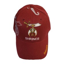 Gorra de béisbol Shriner Shriners para hombre gorra granate borgoña bordada santuario segunda mano  Embacar hacia Mexico