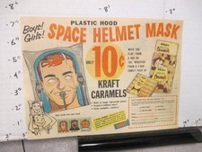 anúncio de jornal 1953 KRAFT capacete espacial caramelo doce premium milho Fetti caixa de cereais, usado comprar usado  Enviando para Brazil