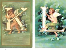 Alphabet angelots cartes d'occasion  Rosheim
