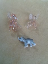 Glass elephant ornaments for sale  IPSWICH