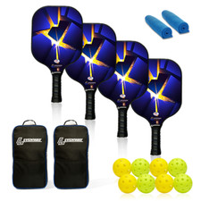 Conjunto de 4 pás de pickleball– raquetes de fibra de vidro aprovadas pela USAPA com 8 bolas. comprar usado  Enviando para Brazil