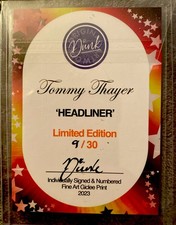 Tommy Thayer KISS “Headliners” Artista Assinado Dink Estado Perfeito #9/30 Raro comprar usado  Enviando para Brazil
