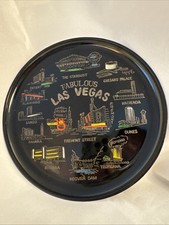 Bandeja de colecionador vintage Las Vegas pintada à mão laca preta plástico Tiki MCM Kitsch comprar usado Bandeja de colecionador vintage Las Vegas pintada à mão laca preta plástico Tiki MCM Kitsch comprar usado  Enviando para Brazil
