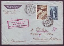 Q5436/ Italy Air France First Flight Milano-Atene-Istambul Cover t/Dinamarca 1951 comprar usado  Enviando para Brazil