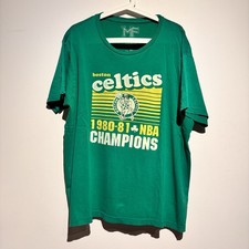 Camiseta Boston Celtics 1980-81 NBA Champions XL madeira clássica verde vintage, usado comprar usado  Enviando para Brazil