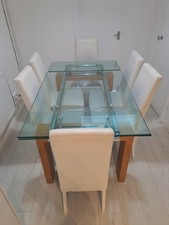 Tempered glass dining for sale  LONDON