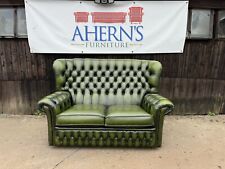 Green leather chesterfield for sale  BOSTON