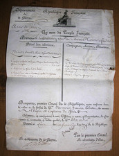 Napoléon Bonaparte. Signature Premier Consul. Brevet de Capitaine. 1802. comprar usado  Enviando para Brazil