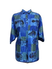 Camisa Jolie Femme Fashions Australia azul com acabamento brilhante tamanho 12, usado comprar usado  Enviando para Brazil