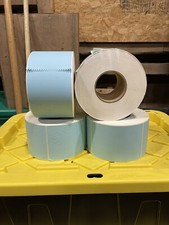 Etiquetas de transferência térmica Uline Blue 4x6, 4 rolos por caixa, 4000 etiquetas no total comprar usado  Enviando para Brazil