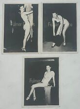 3 FOTOS RARAS FULMER Estate 3x4 boudoir feminino pinup vintage nu burlesco certificado de autenticidade comprar usado  Enviando para Brazil