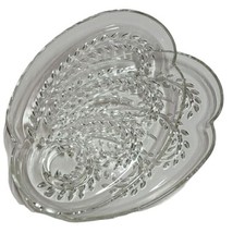 Usado, Conjunto de lanches vintage Federal Glass Homestead pratos ovais 2 pratos folha de vidro transparente comprar usado  Enviando para Brazil