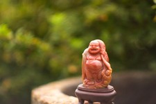 Usado, Figura Budai de pedra esculpida Shoushan Furong 0501 – Escultura decorativa chinesa comprar usado  Enviando para Brazil