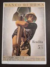 1937 Prestito Nazionale - sottoscrivete... - Banco di Roma (ill. Capitani) comprar usado  Enviando para Brazil