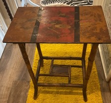 Japanned bambootable edwardian for sale  WELWYN GARDEN CITY
