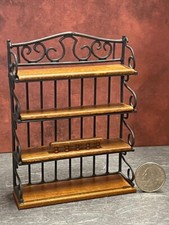 Casa de bonecas miniatura vintage prateleira rack de metal escala 1:12 uma polegada D5 REPARADO comprar usado  Enviando para Brazil