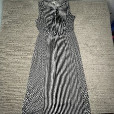 Vestido feminino loft tamanho LP pequeno verão linhas casuais zebra preto, usado comprar usado  Enviando para Brazil